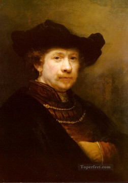  Rembrandt Canvas - Portrait Of The Artist In A Flat Cap Rembrandt